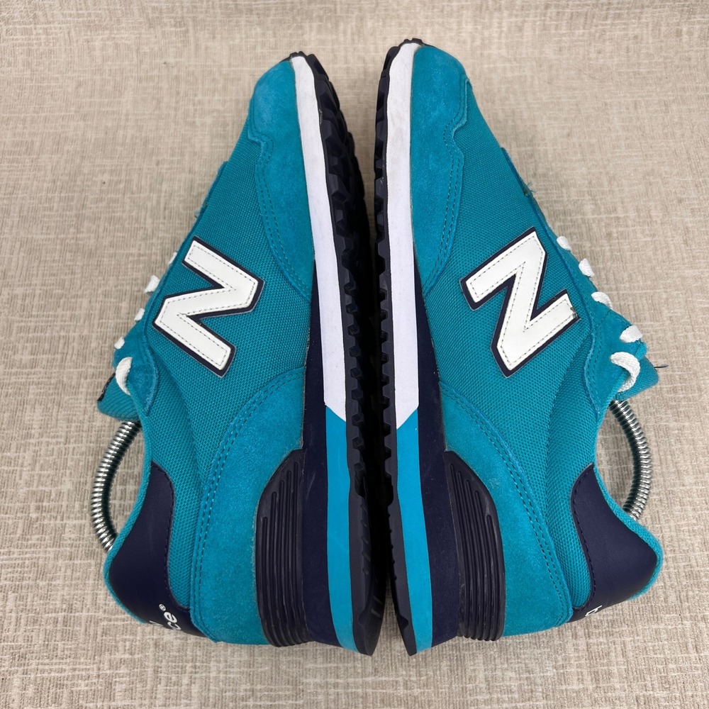 New Balance 515 Womens 9 B Teal Navy Blue Suede Mesh Retro Casual Sneakers - Picture 5 of 11